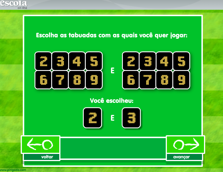 Jogos de Matemática- Labirinto da Tabuada