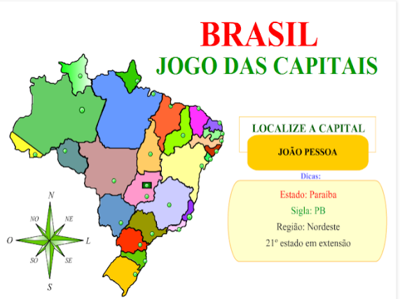 Jogo dos países e capitais - Educador Brasil Escola