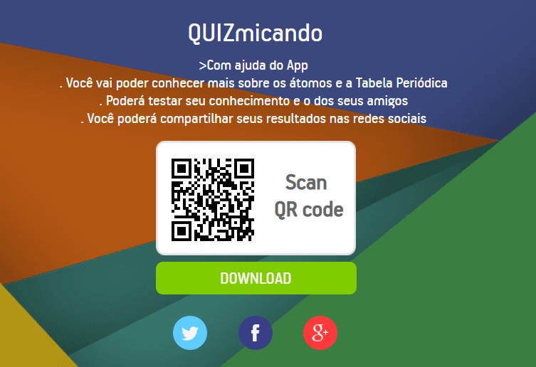 Quiz de perguntas e respostas sobre ciências químicas, assunto tabela  periódica.